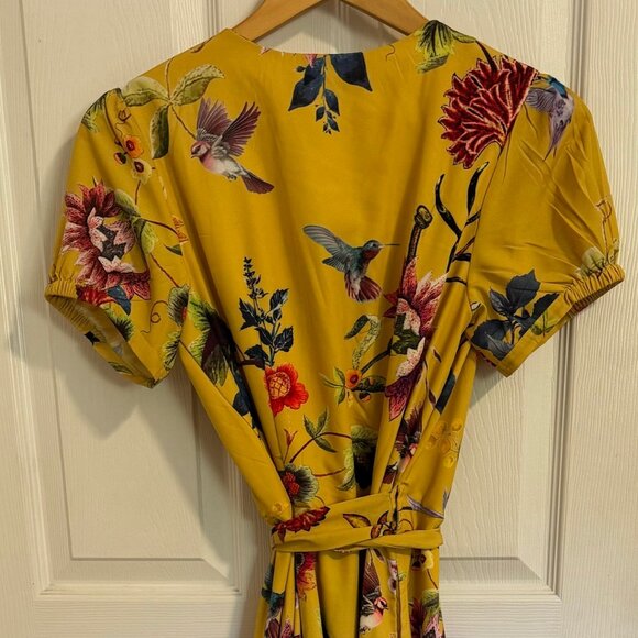 eShakti Yellow Floral Dress - Picture 2 of 4